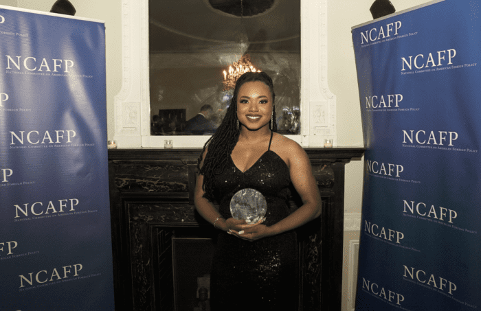 Shalonda Spencer accepting the 21st Century Leader Award at the 2022 Virtual Gala